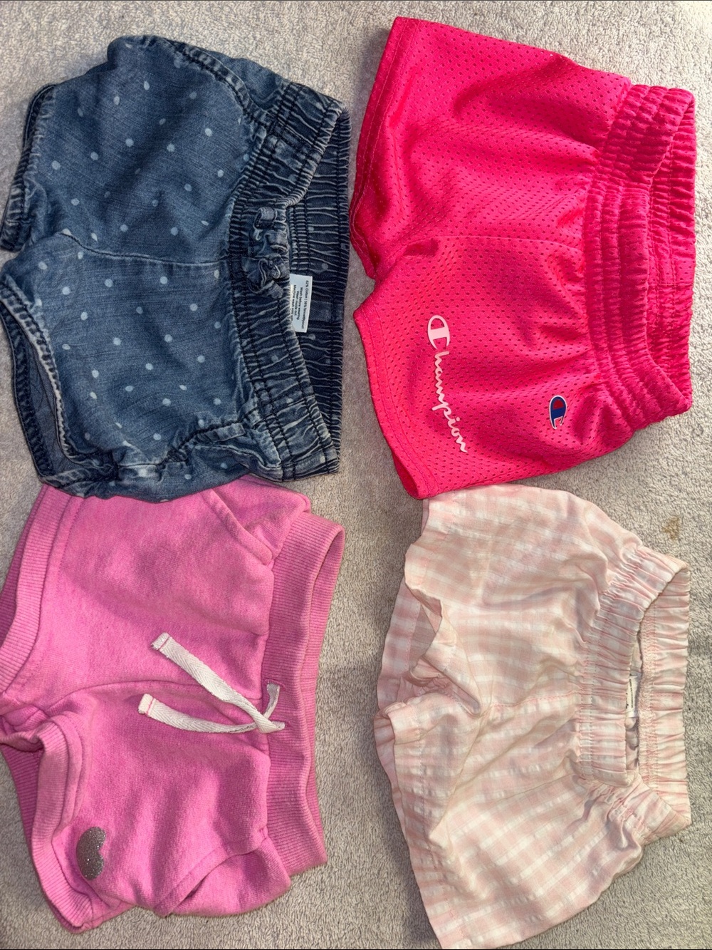 Champion Hot Pink Mesh Girls' Athletic Shorts